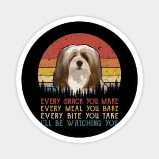 Vintage Every Snack You Make Every Meal You Bake Lhasa Apso Magnet